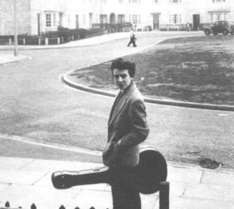 George Harrison outside his house at 25 Upton Green